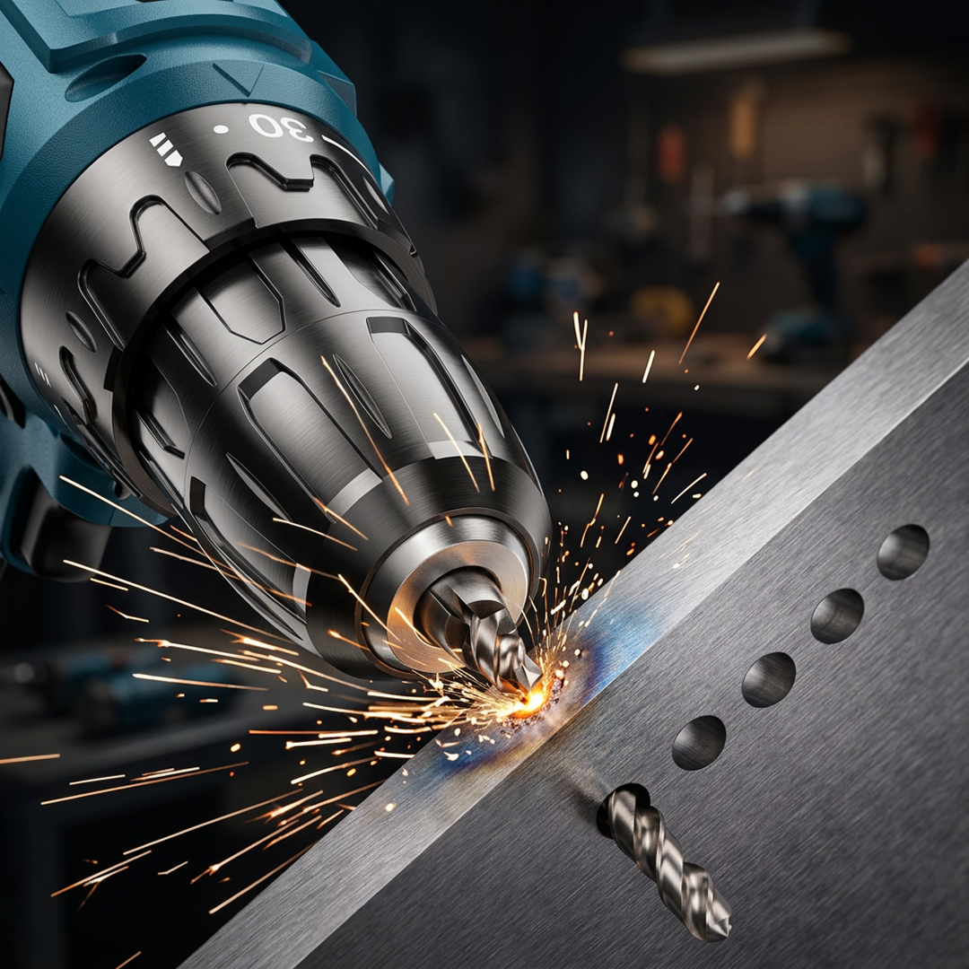 Set Bormasina Electrica 48V Cu 2 Acumulatori | Mini Fierastrau Inclus | Accesorii Complete | Valiza Profesionala