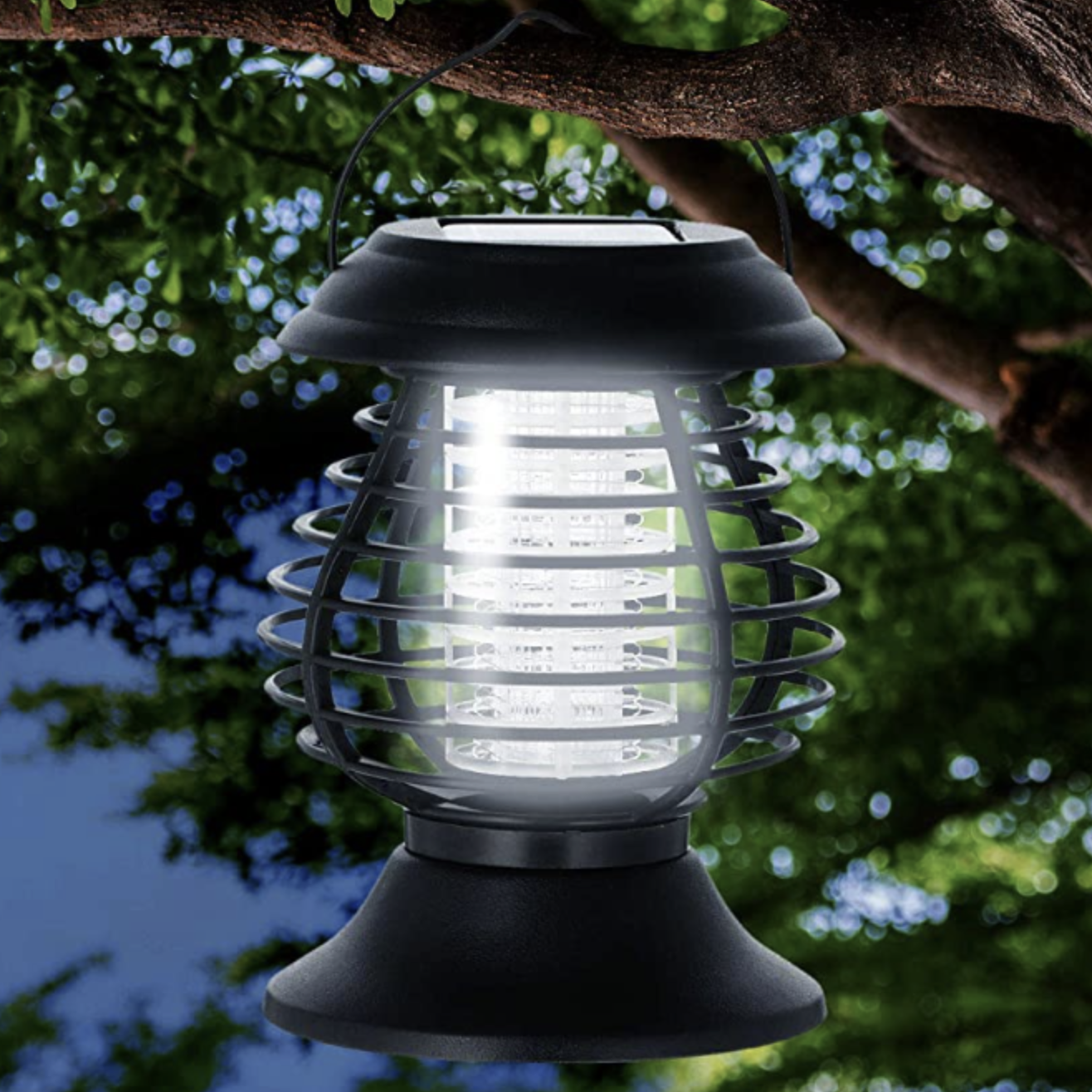 Lampa solara anti tantari si insecte UV LED 18.5x13 cm – Protectie eficienta, iluminare ambientala, autonomie automata