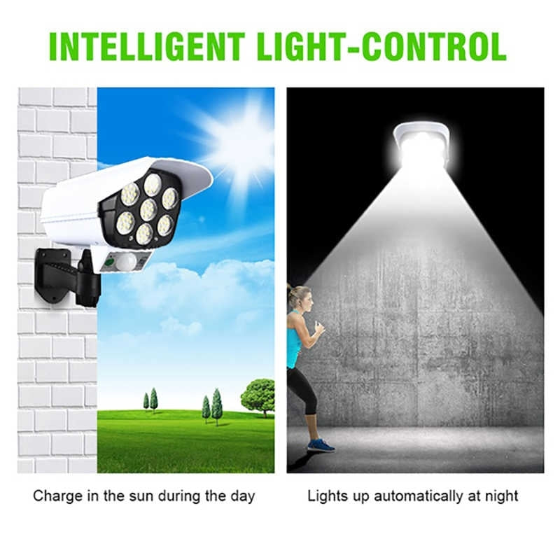 Lampa solara tip camera falsa de supraveghere 77 LED Aden