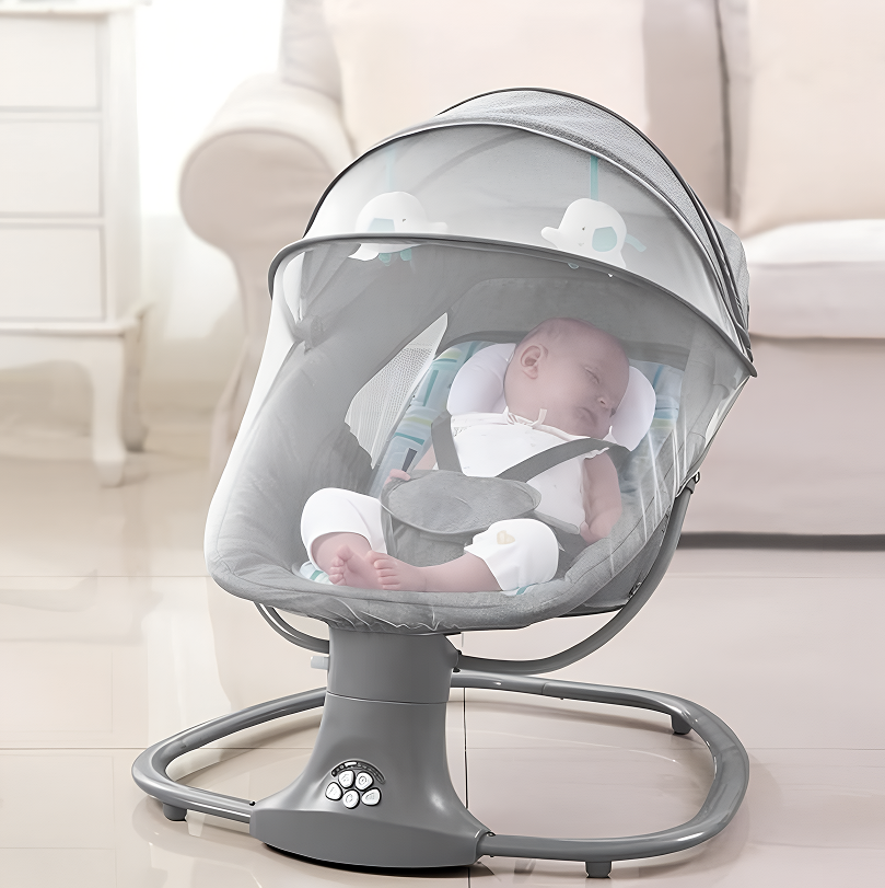Leagăn Electric pentru Bebeluși, Balansare Reglabilă, Design Unisex, Maximum 10 kg