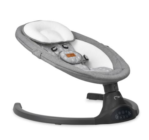 Balansoar Electric pentru Bebeluși cu Telecomandă, Bluetooth, 10 Melodii și Plasă Anti-Insecte
