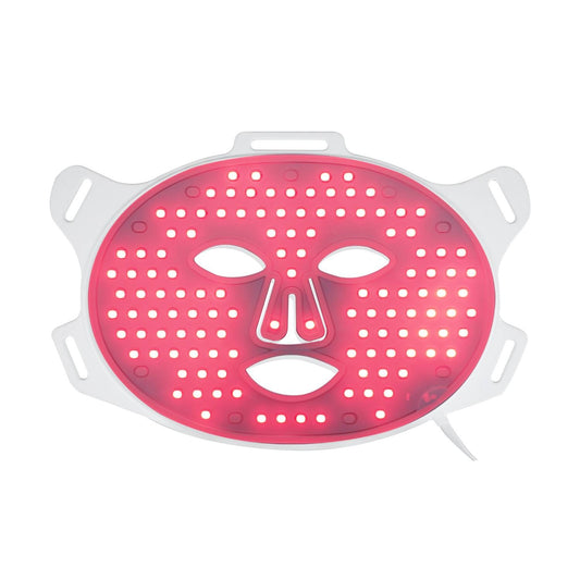 Masca Faciala Fototerapie LED | 7 Culori | 80 LED 240 Fascicule | Anti-Acnee, Anti-Imbatranire, Stralucire | USB Reincarcabila | Silicon