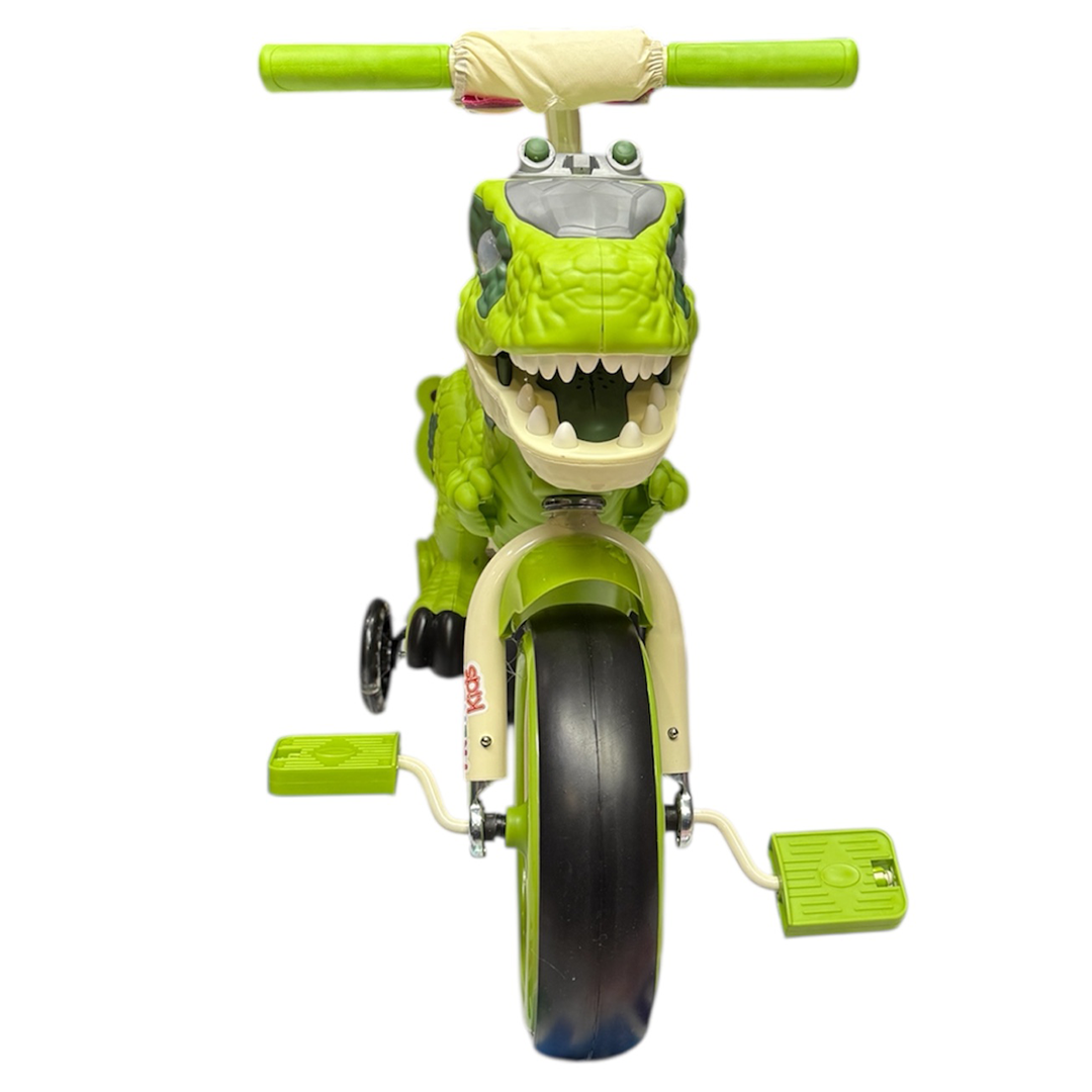 Tricicletă T-Rex 2 în 1 pentru Copii, Tricicletă și Bicicletă, Ochi LED și Răget