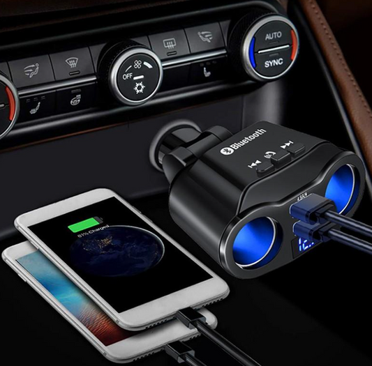 Modulator FM cu bluetooth, Incarcator Auto 2 USB, MP3, Handsfree, 12V-24V