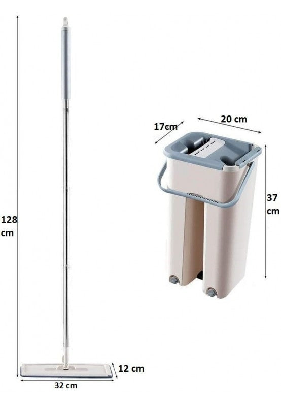 Mop profesional cu doua cuve de spalare si uscare si 2 rezerve incluse