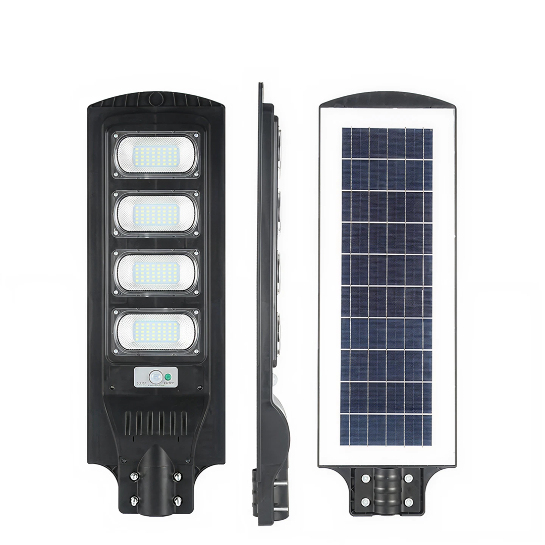 Promotie 1+1 Lampa Stradala Solara 200W | 4 COB | Proiector LED Cu Panou Solar Incorporat Si Telecomanda
