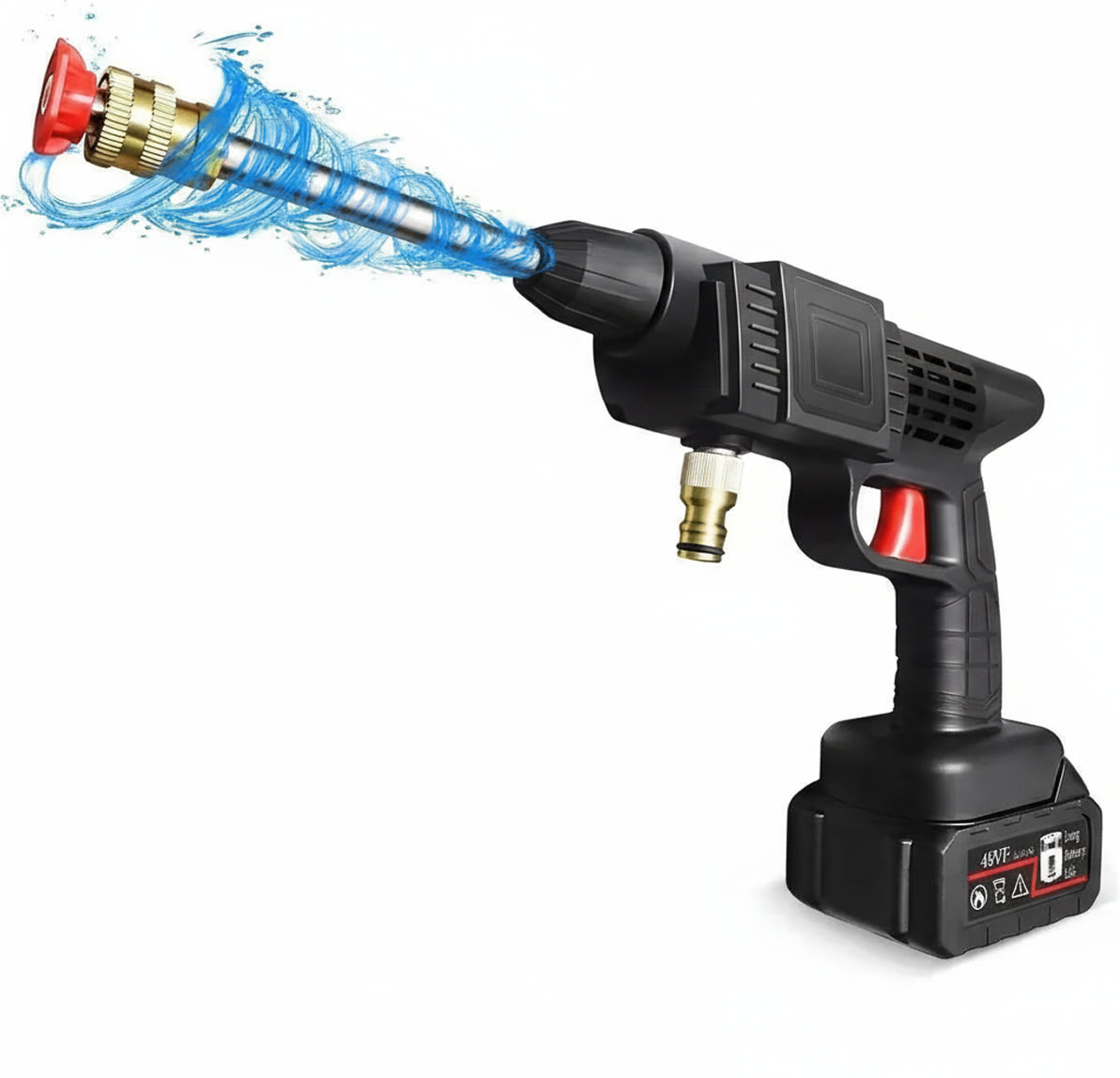 Aparat de spalat cu presiune, puternic , 2 acumulatori de 36 V , cu rezervor de detergent