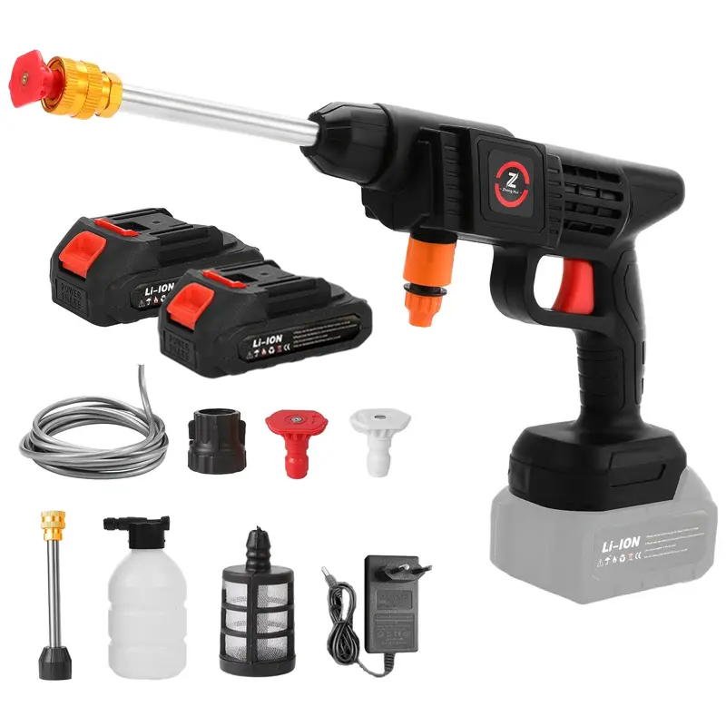 Aparat de spalat cu presiune, puternic , 2 acumulatori de 36 V , cu rezervor de detergent