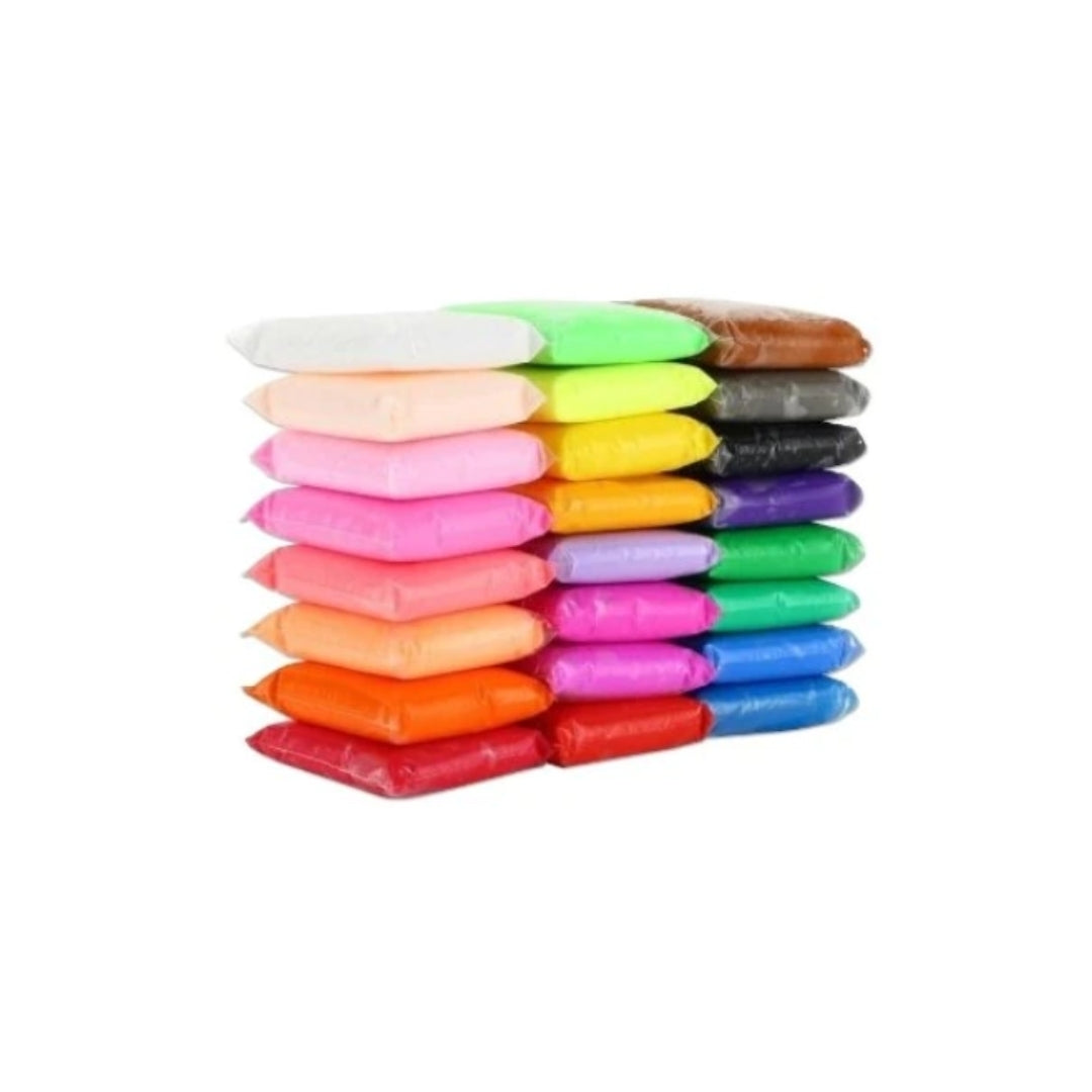 Plastilina Super Light Clay 24 culori cu ustensile de modelat