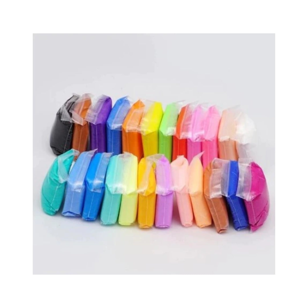 Plastilina Super Light Clay 24 culori cu ustensile de modelat