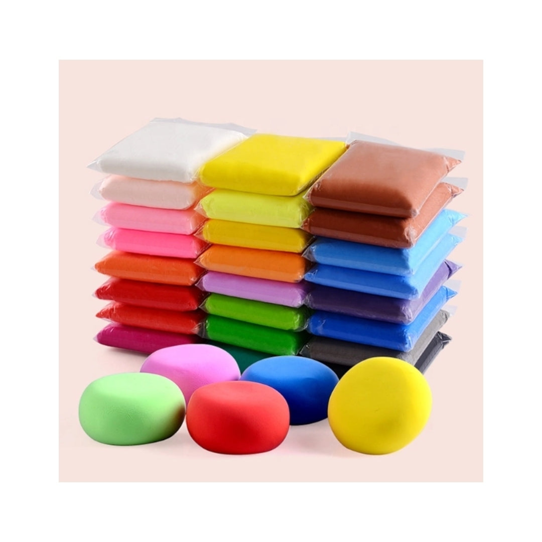 Plastilina Super Light Clay 24 culori cu ustensile de modelat