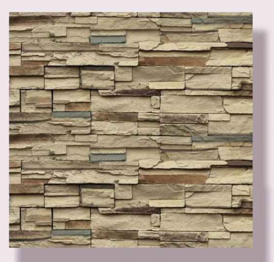 Set 10 Plăci Autoadezive PVC pentru Perete, Model Piatră, 60 x 60 cm, Impermeabile, 3,6 m²