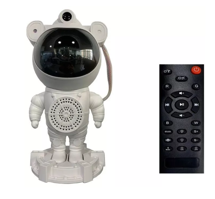 Proiector Astronaut cu Stele și Aurore Boreale, Boxă Bluetooth, Telecomandă și Timer