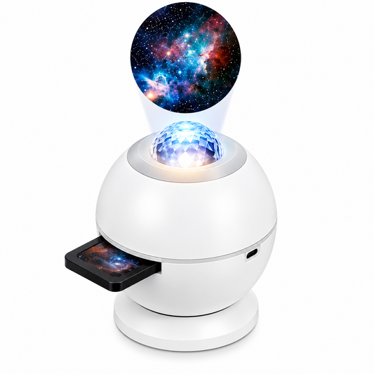 Proiector Galaxy de Veghe cu Discuri Interschimbabile, Proiecție de Stele și Nebuloase, USB