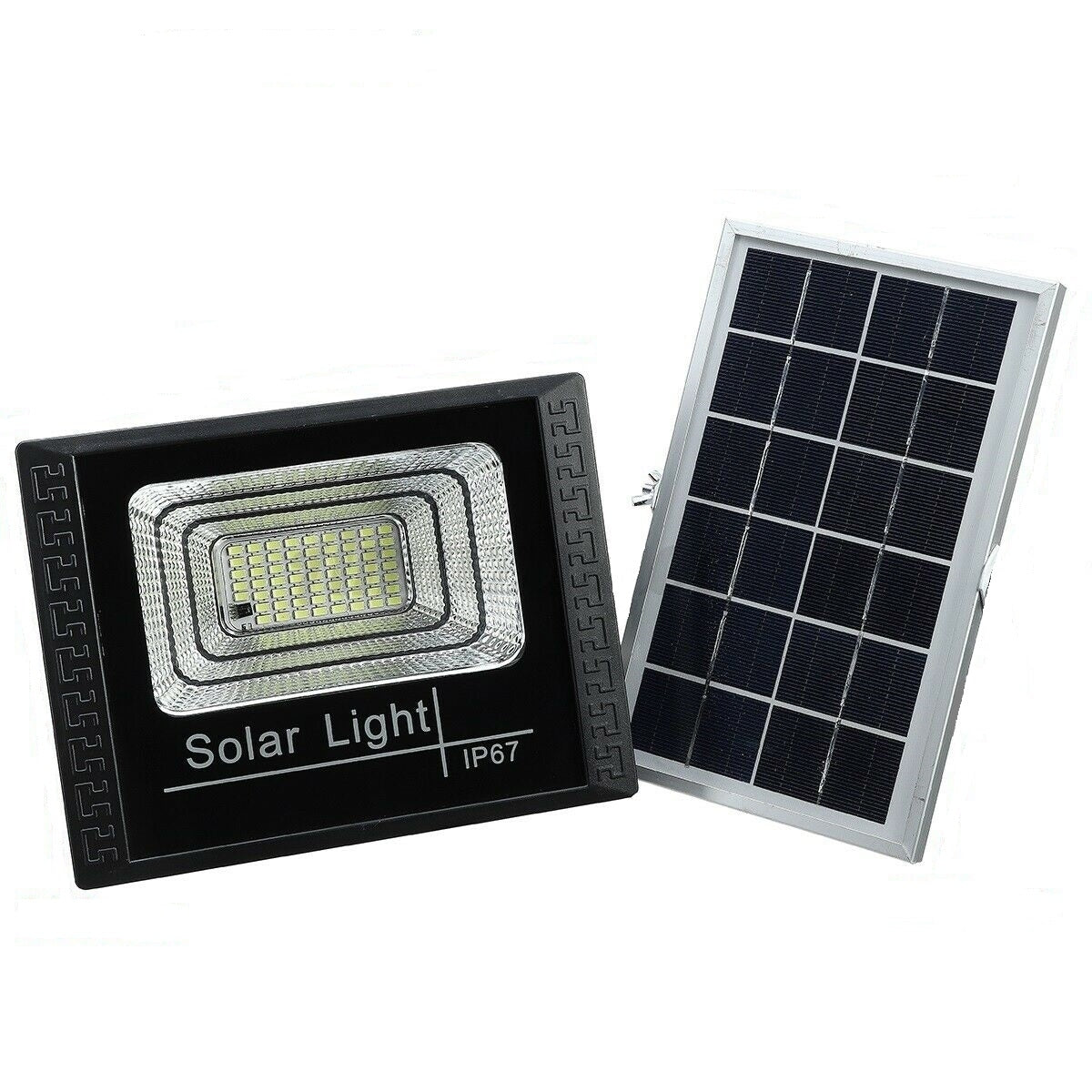 Proiector LED Solar de Exterior cu Panou Separat, Telecomandă și Protecție IP67