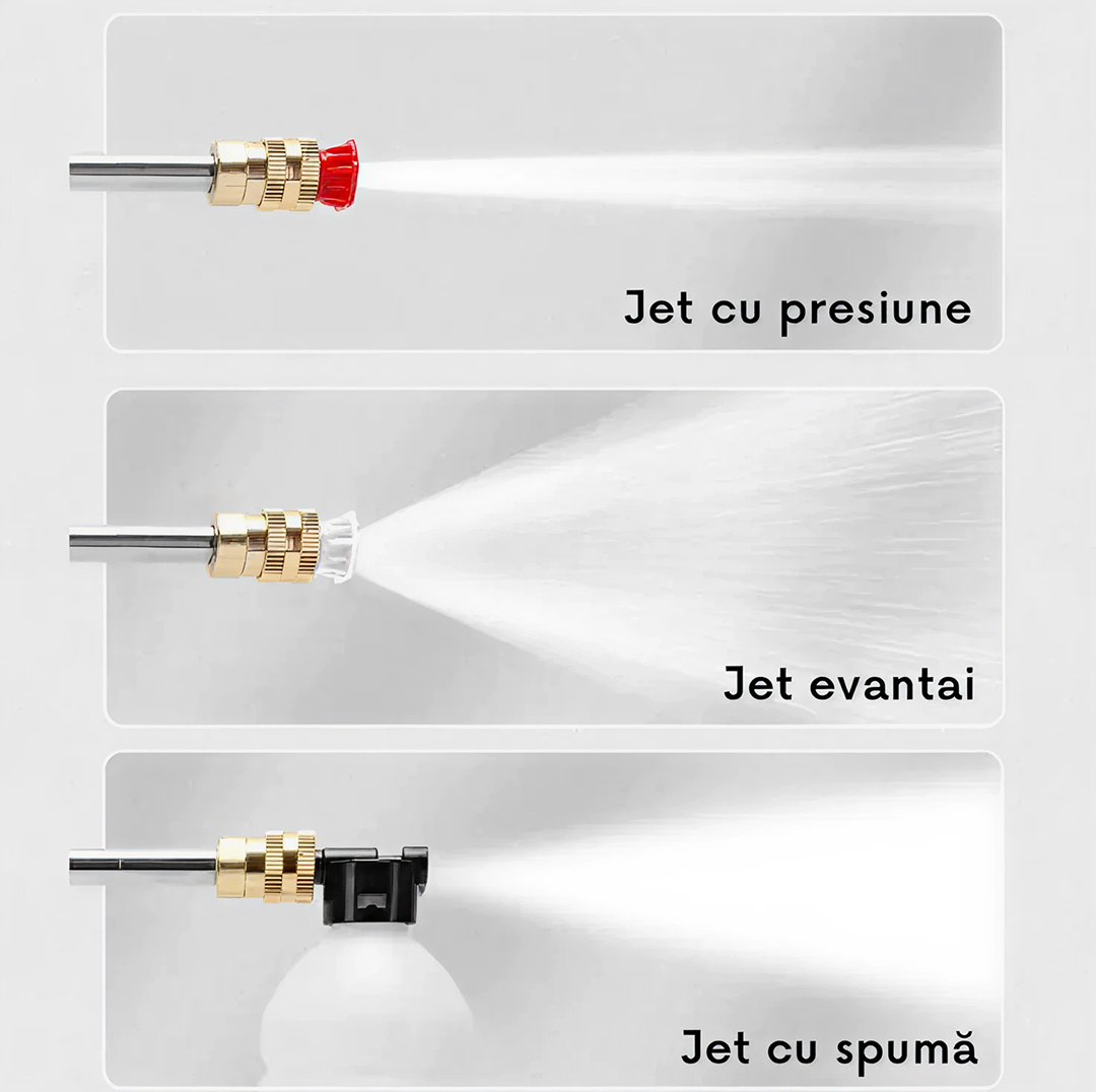 Aparat de Spalat cu Presiune 20 Bari | Acumulator 36V | Rezervor Detergent 200 ml | Furtun 5 m