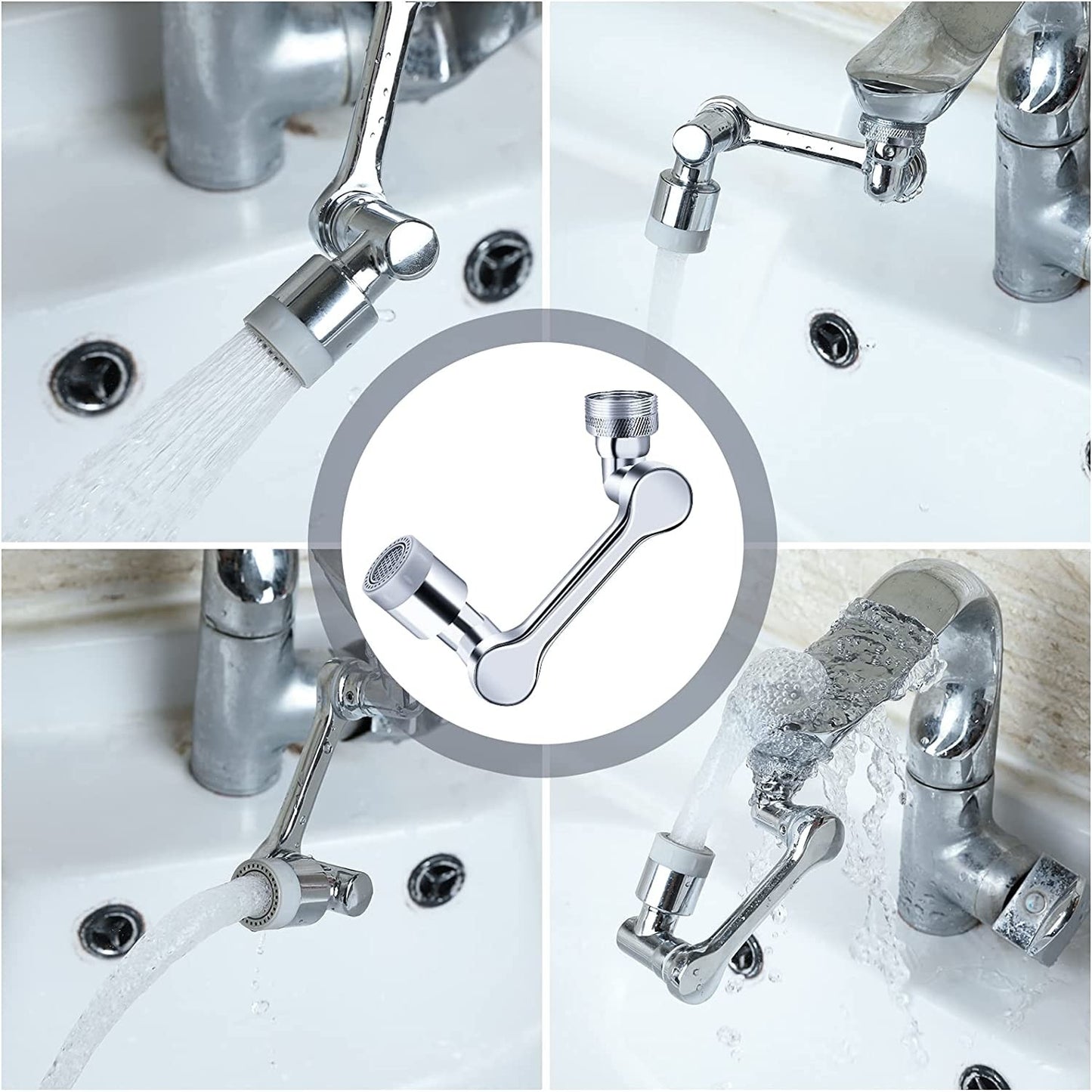 1+1 Gratuit | Extensie Robinet Rotativă 360° | Economie Apă | Duș și Jet Normal | Plastic Durabil