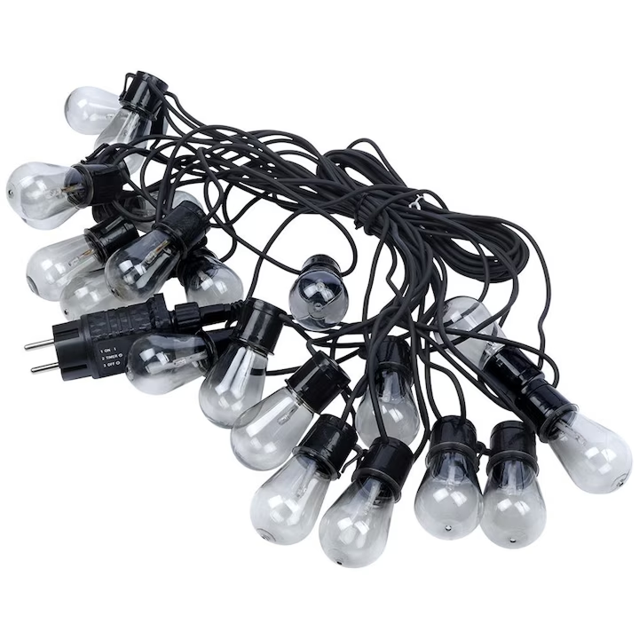 Ghirlanda Decorativa LED Vilde | 30 Becuri LED | Functie Timer | IP44 | 30 m | Lumina Calda | Interior & Exterior