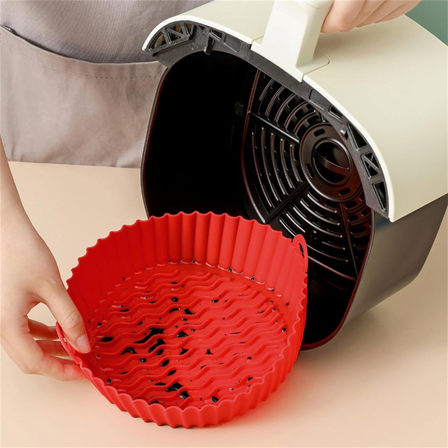 Tavita Din Silicon Pentru Friteuza Cu Aer Cald | Reutilizabila, Antiaderenta, Rezistenta -40°C Pana La +240°C