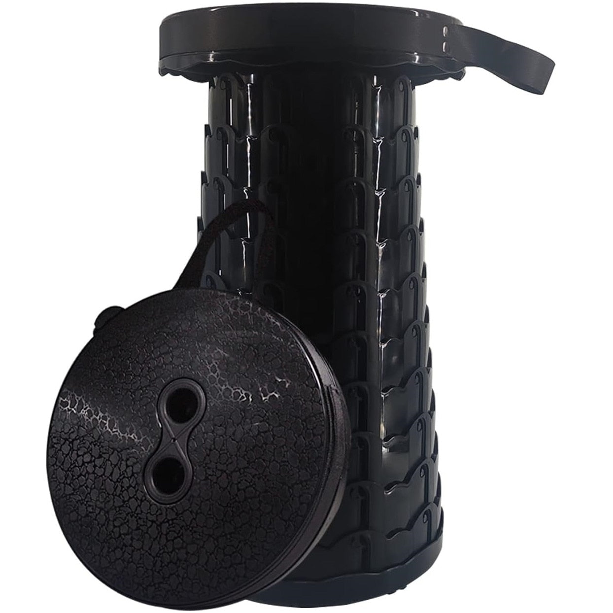 Scaun Rotund Portabil | Pliabil, Telescopic, Extensibil | Camping, Pescuit, Calatorii