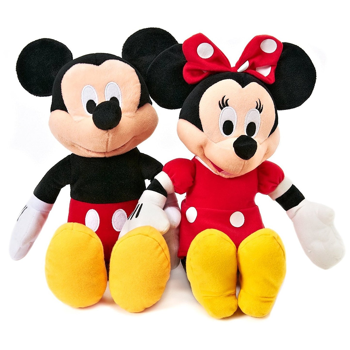 Set 2 Plusuri Minnie & Mickey Mouse | Jucarii Muzicale | 25 cm | Material Catifelat | Cadoul Ideal Pentru Copii