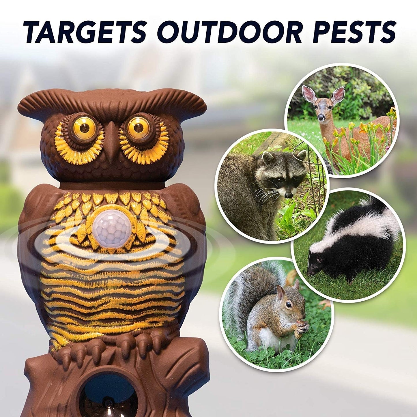 Aparat antidaunatori Ultra Sonic cu senzori de miscare Owl Alert Aden