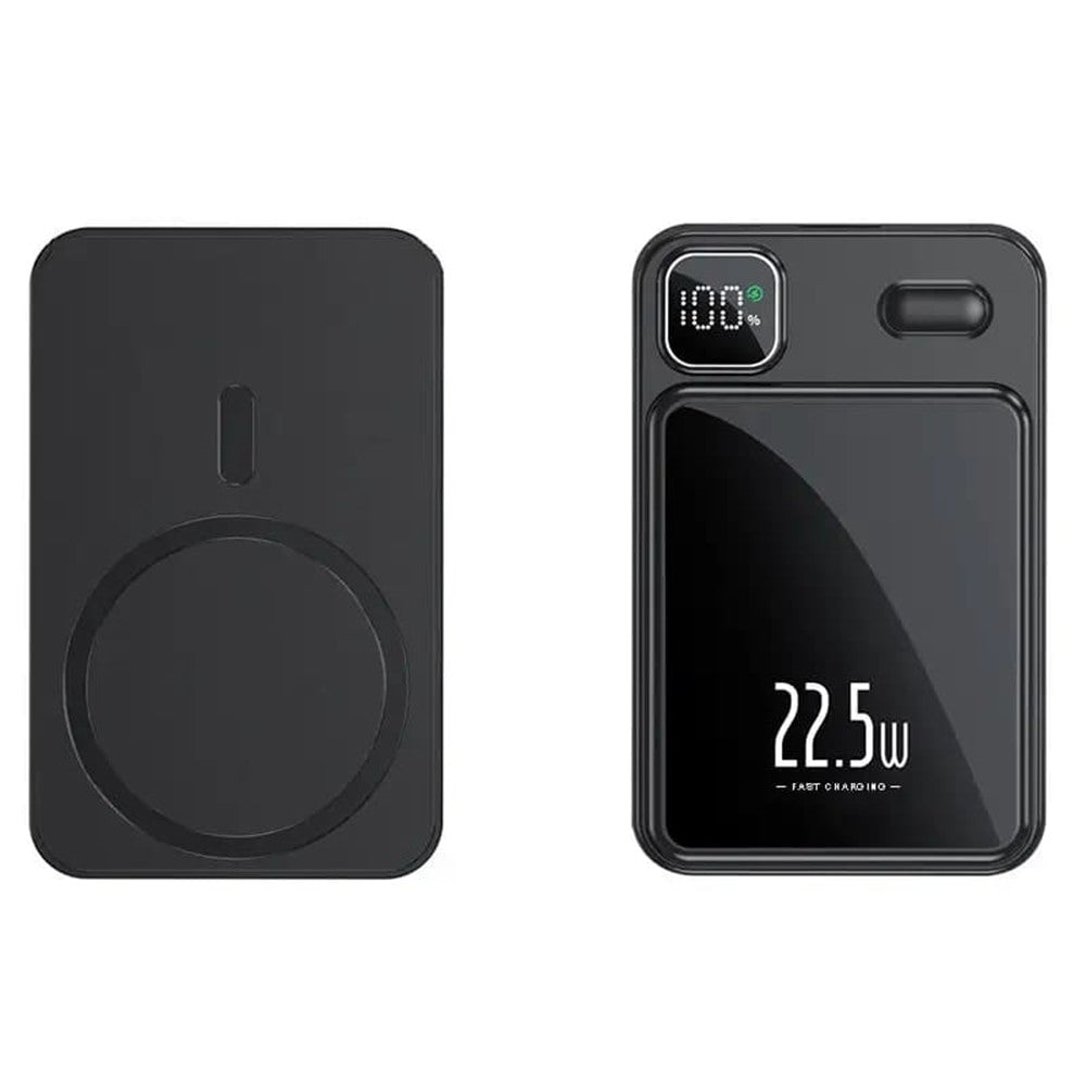 Baterie Externa Wireless, Type-C + USB | 22.5W Fast Charge | Power Bank Afisaj Digital |  20000mAh