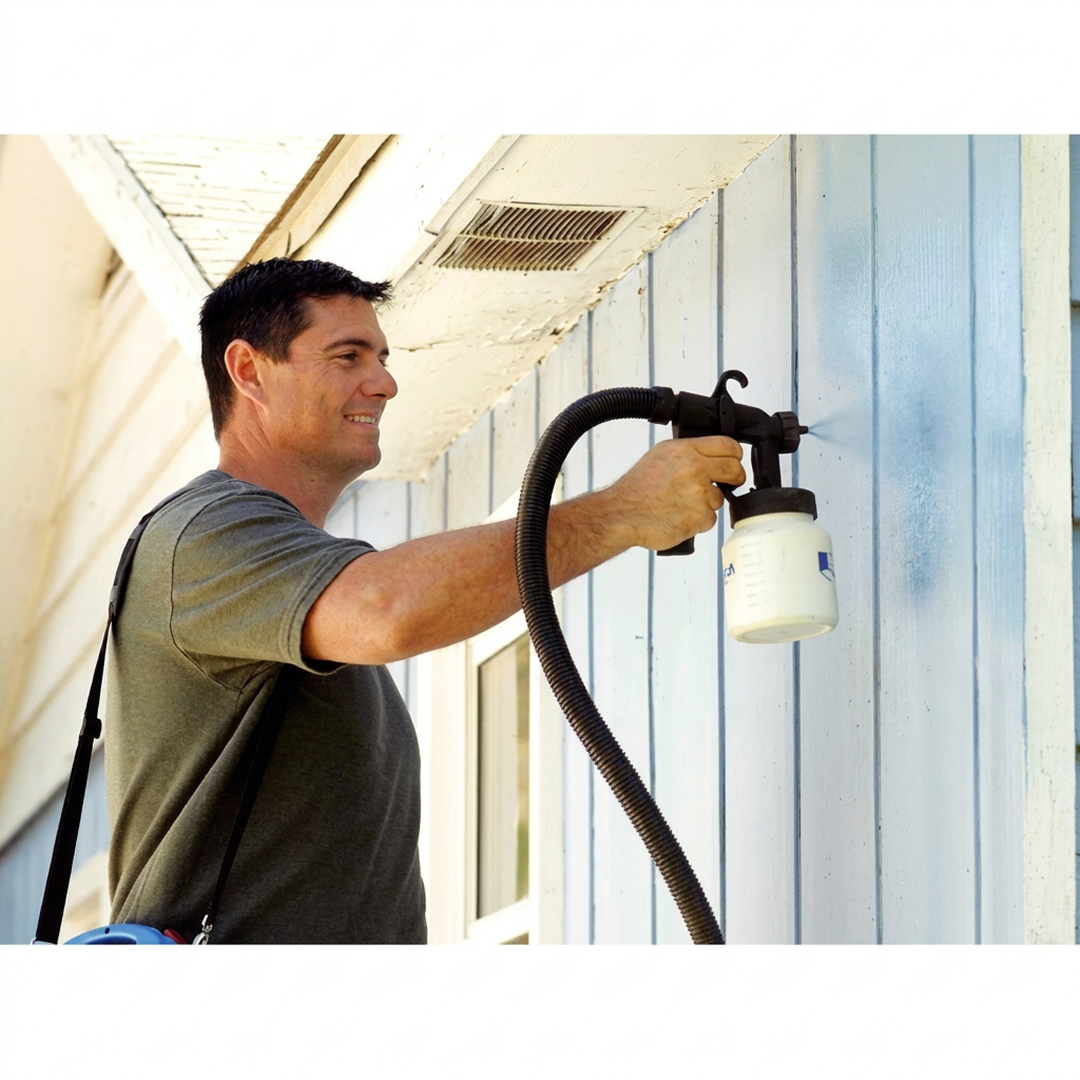 Pistol de Vopsit Electric 650W | Rezervor 800ml | 3 Moduri Pulverizare | Furtun 1.5m | Interior Exterior | Pereti Lemn Metal Beton
