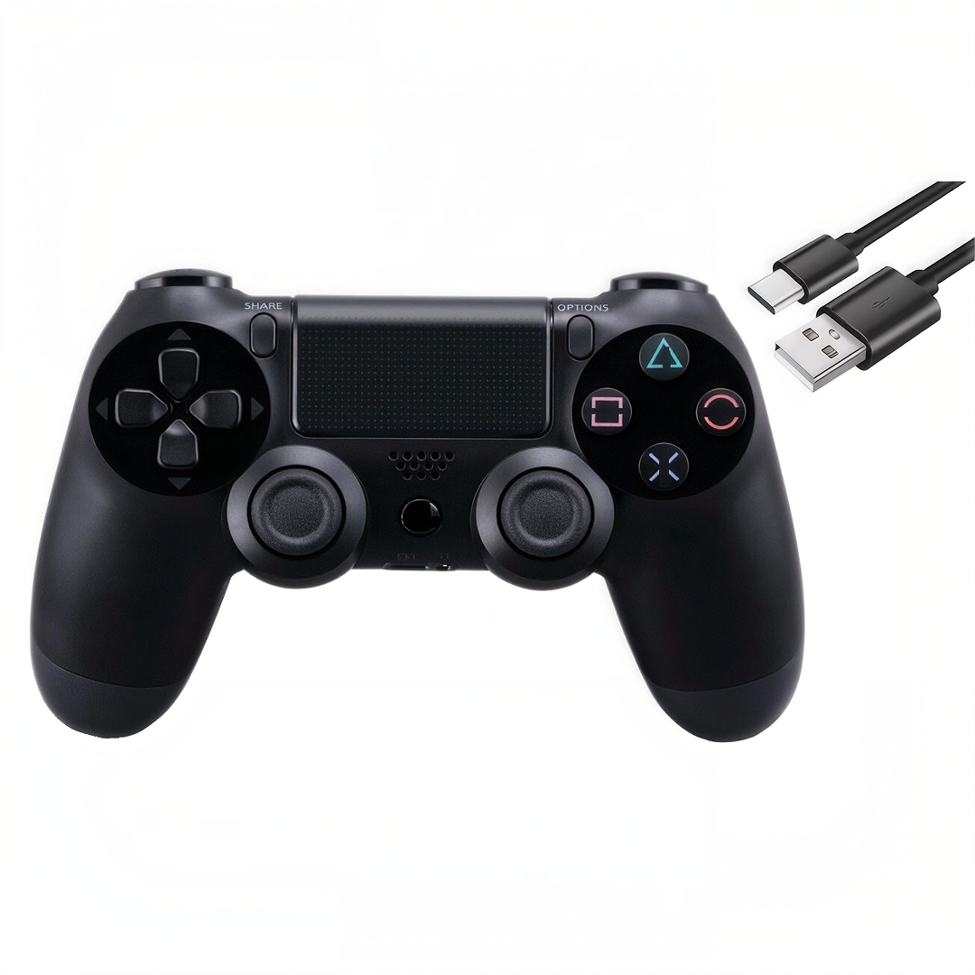 Set 2 Controllere Wireless Compatibile PS4, cu Touch Pad, Vibrații și Jack 3,5 mm