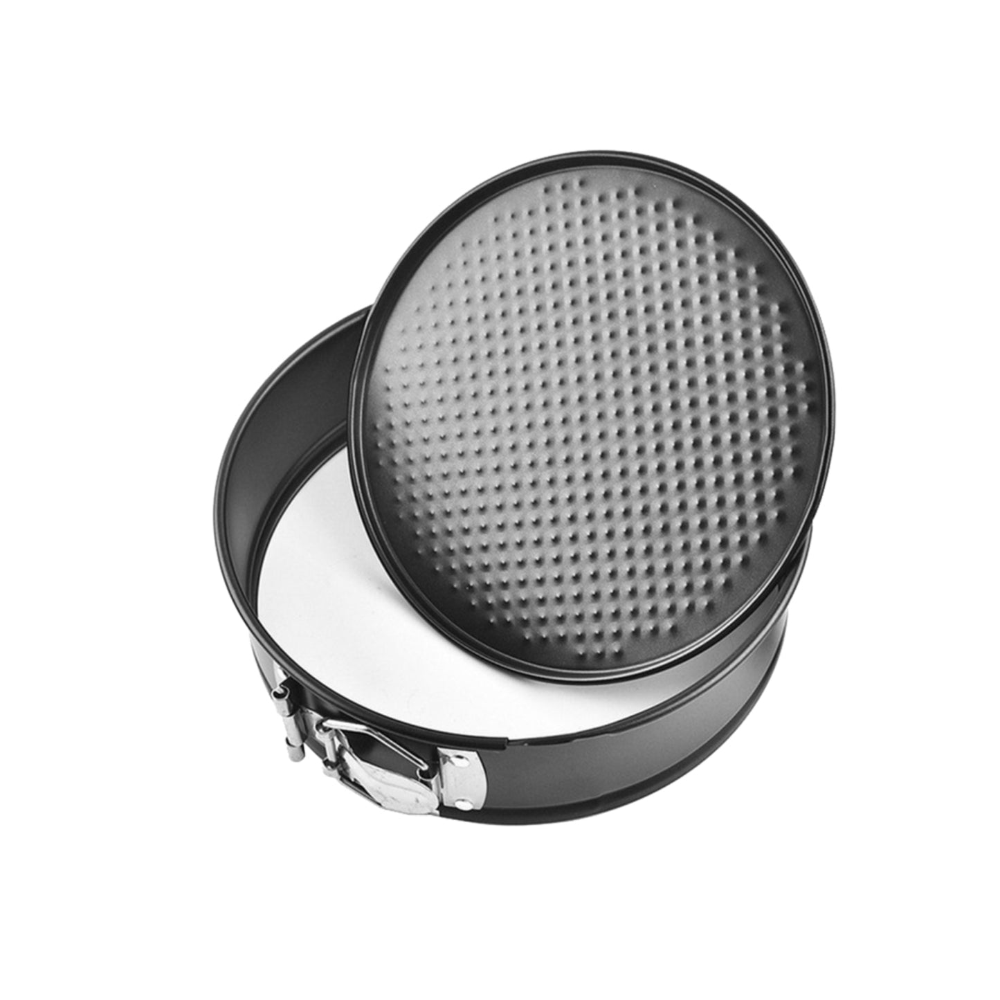 Set 3 Tavi Rotunde pentru Copt | Baza Detasabila | 24 / 26 / 28 cm | Negru | Pentru Torturi si Prajituri
