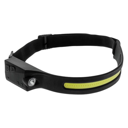 Lanterna Frontala LED | 1200 Lumeni, Senzor De Miscare, 5 Moduri Lumina, Reincarcabila, Negru