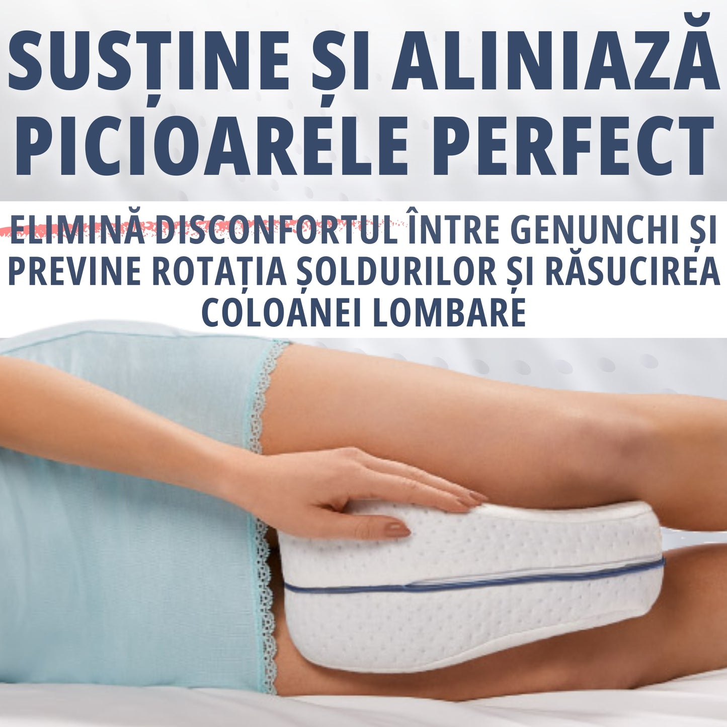 Set 2 Perne Ortopedice Pentru Genunchi Si Picioare | Spuma Memory Foam | Suport Lombar & Corectarea Posturii