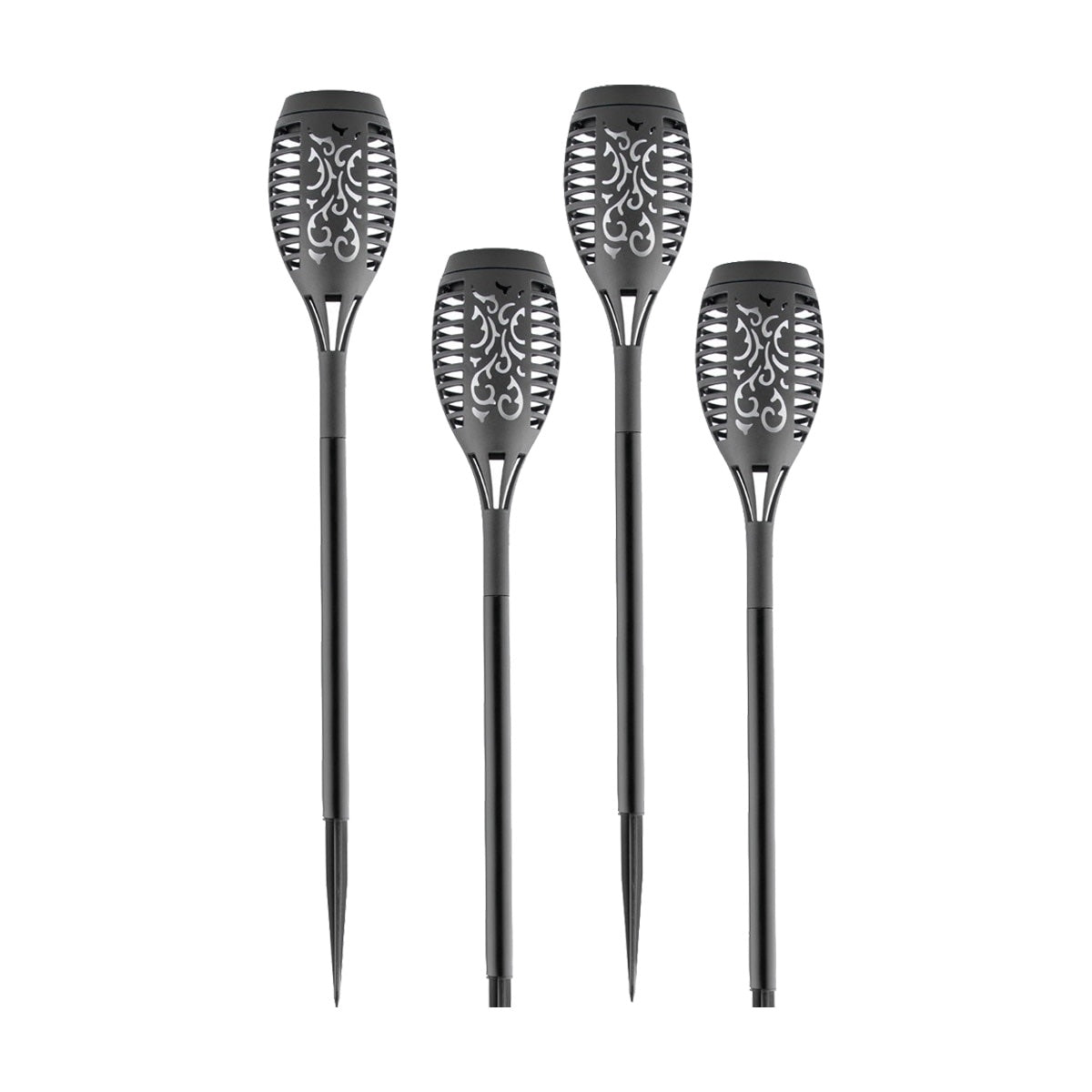 Set 4 Lampi Solare Werstil, Pentru Gradina, Efect Flacara, 62CM