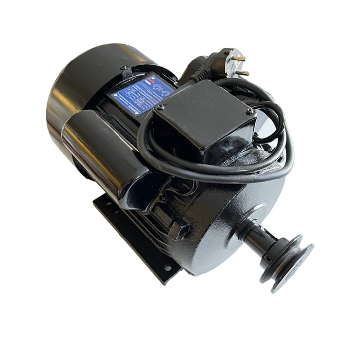 Motor Electric Monofazat 5kW 1400 RPM | Bobinaj Cupru | Carcasa Fonta | Condensatori Inclusi | Fulia Otel