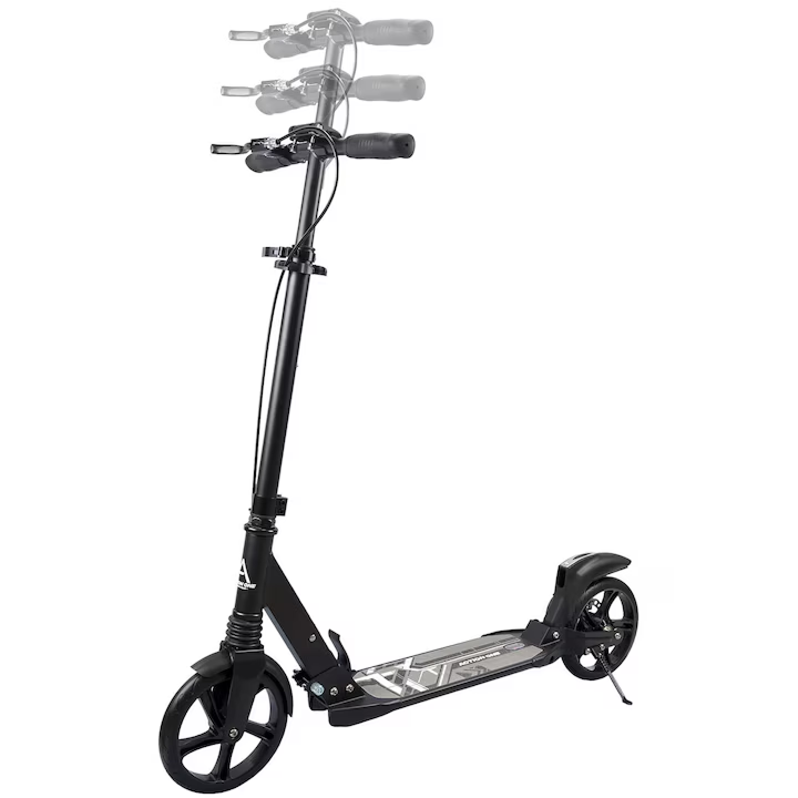 Trotineta Pliabila Cu Suspensii Si Frana Disc | Roti 200mm | Ghidon Reglabil 3 Trepte | Platforma Antiderapanta | Pana La 100kg