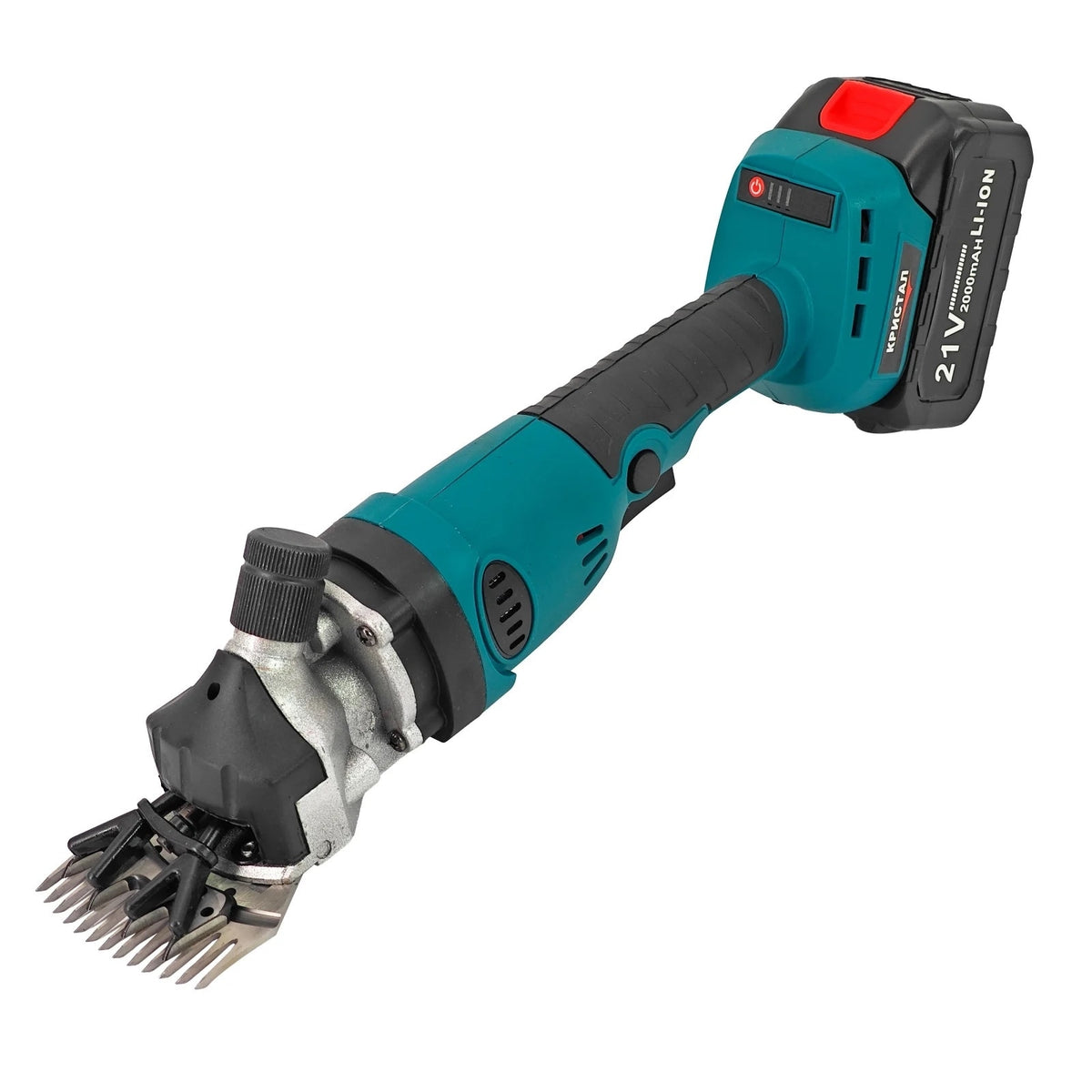 Mașină de Tuns Oi pe Acumulator 21V, 2 Acumulatori, 3000 rpm, Lame Detașabile, cu Cutie