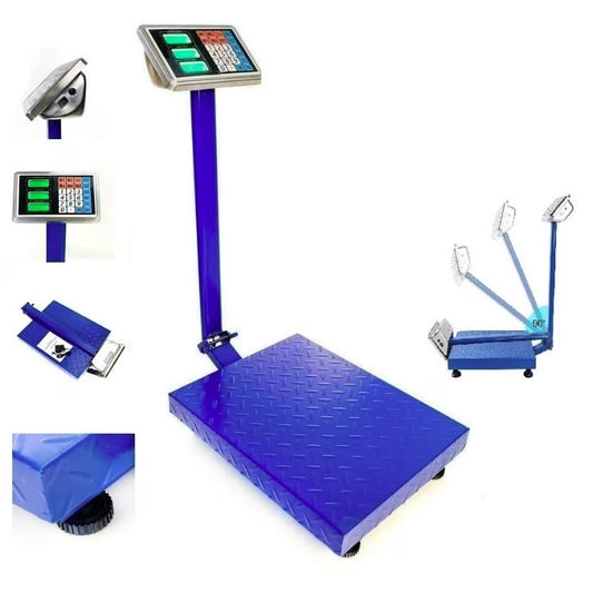 Cântar cu Platformă 700 kg, cu Acumulator Integrat și Coloană Rabatabilă