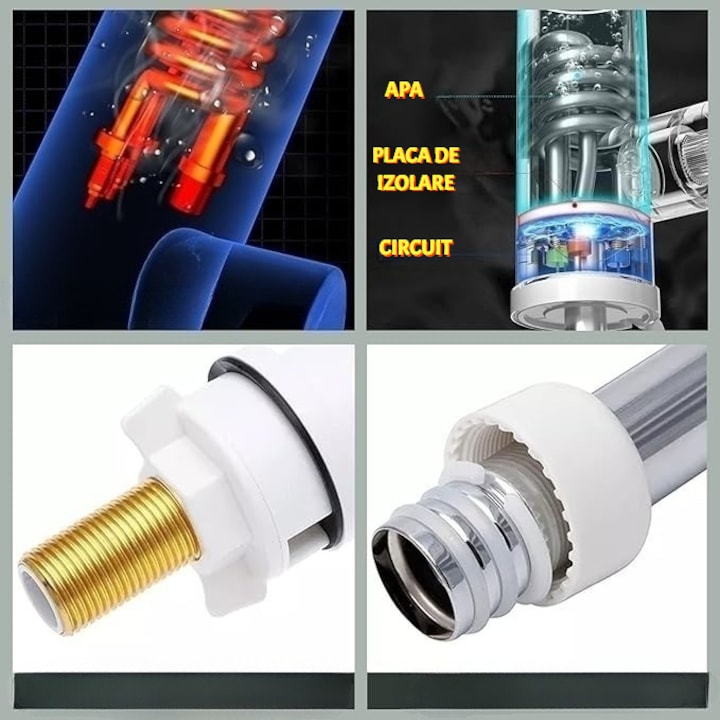 Robinet Electric Instant Cu Display Digital | Rotire 360° | Putere 3000W | Apă Caldă Imediat