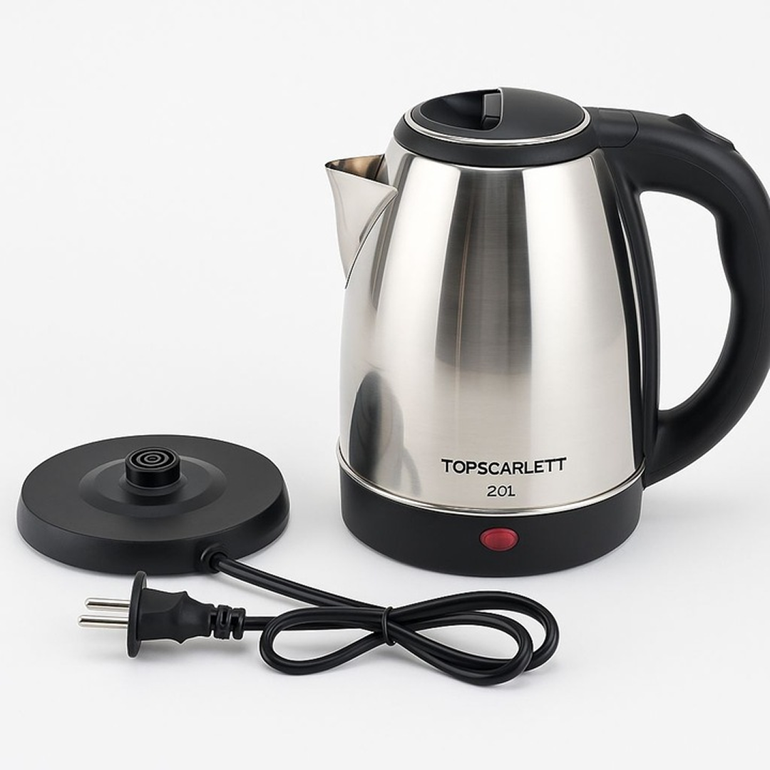 Fierbator Electric 2L Inox 1500W | Incalzire Rapida | Oprire Automata | Protectie Supraincalzire | Fara Fir | Indicator Nivel Apa