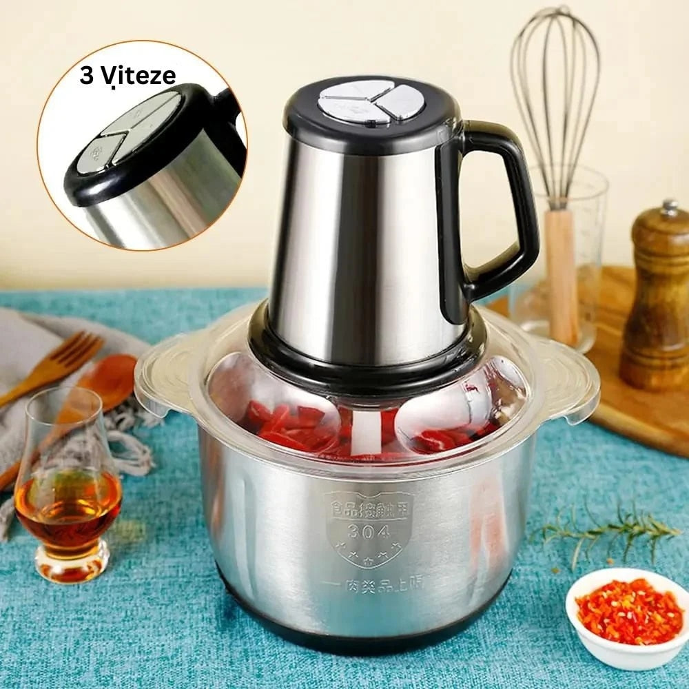 Tocator Electric Profesional Cu Vas Inox  Lame Inox | Variante Disponibile 2L