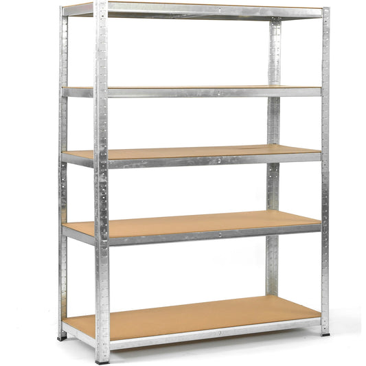 Raft Metalic Depozitare 5 Polite | Structura Otel Galvanizat | Montaj prin Clipsare | Capacitate 875Kg | Diverse Dimensiuni