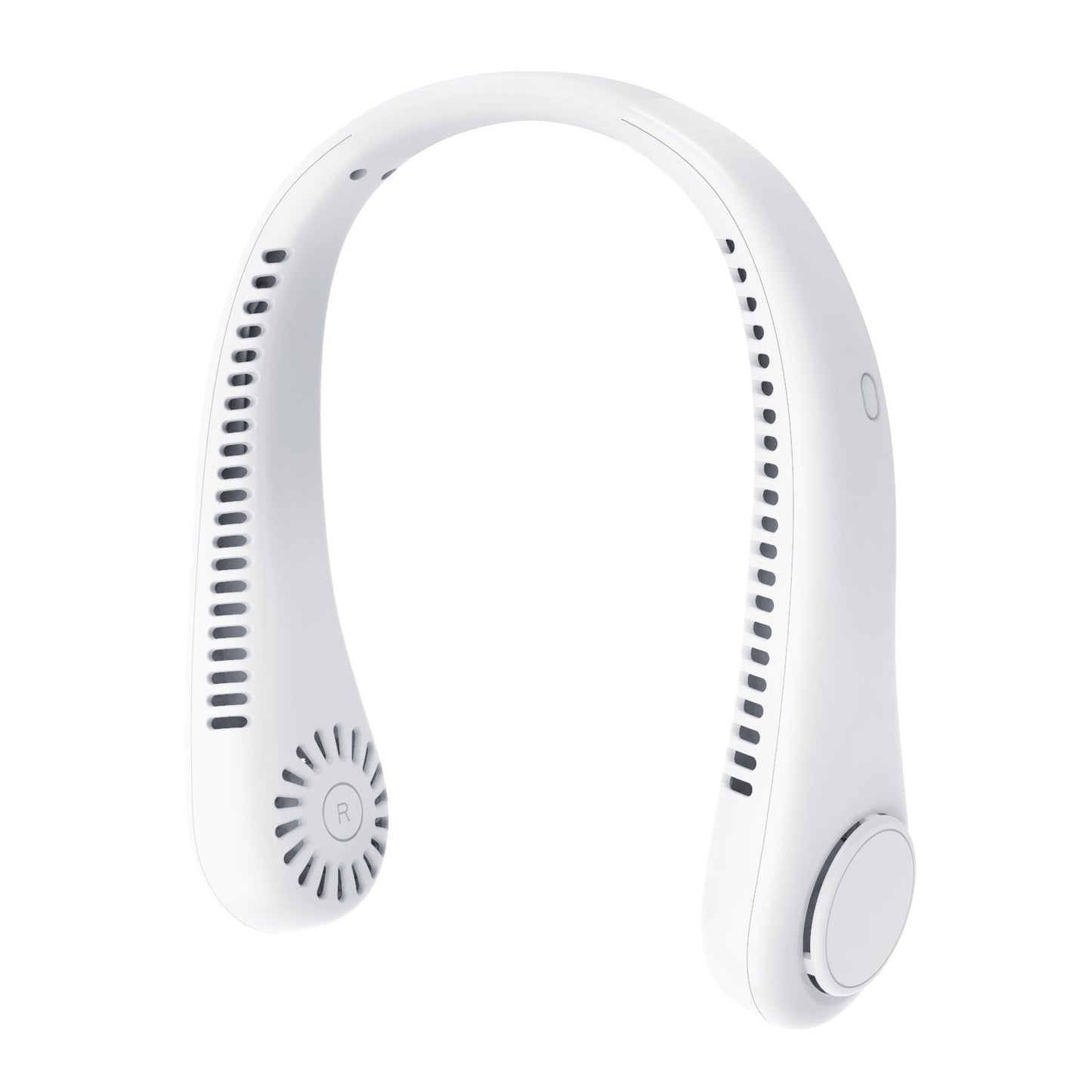 Ventilator Portabil pentru Gat | Fara Lame 360° | 64 Orificii Aer | Baterie 2600mAh 7 Ore | 3 Viteze | USB-C | Maini Libere