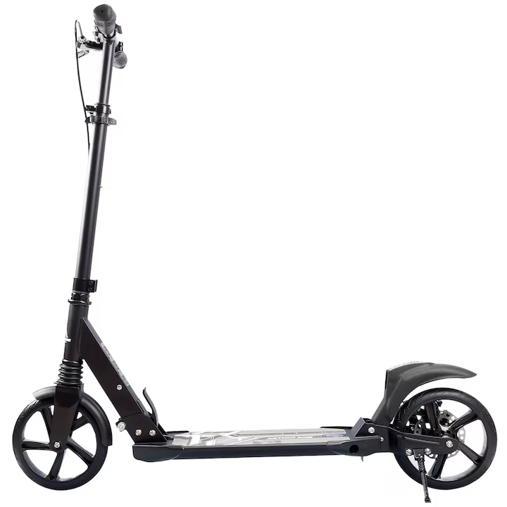 Trotineta Pliabila Cu Suspensii Si Frana Disc | Roti 200mm | Ghidon Reglabil 3 Trepte | Platforma Antiderapanta | Pana La 100kg