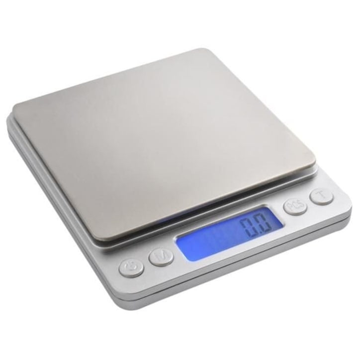 Cântar Electronic Digital cu Ecran LCD Iluminat și Funcție TARA – Cantărește cu precizie de la 0.1 g