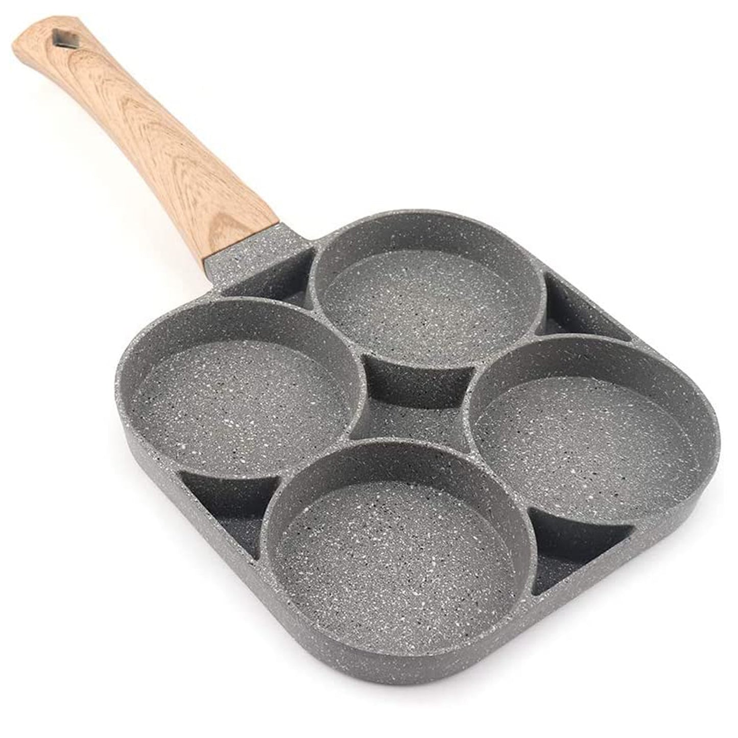 Tigaie Antiaderenta Cu 4 Compartimente | Maner Lemn | Compatibila Cu Inductie Si Aragaz