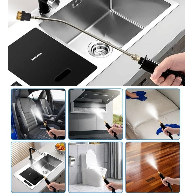 Aparat de Curățat cu Abur 2500W, Rezervor 1200 ml, 3 Bar, Furtun 2,2 m și Accesorii