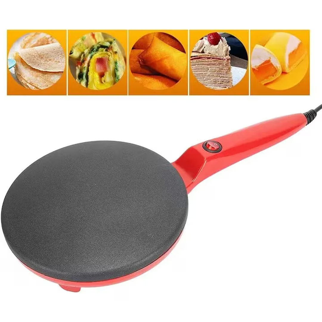 Plita Electrica Tigaie pentru Clatite 800W | Invelis Antiaderent Titan | Gatire Rapida 20 Secunde | Usor De Curatat | Compacta