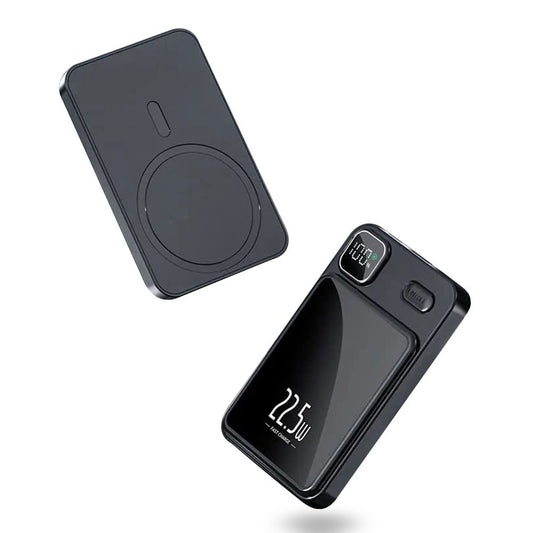 Baterie Externa Wireless, Type-C + USB | 22.5W Fast Charge | Power Bank Afisaj Digital |  20000mAh