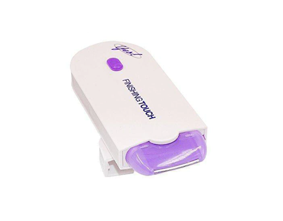 Epilator reincarcabil, pentru ingrijire corporala, Finishing Touch Yes, Sensa-Light, Alb/Mov.