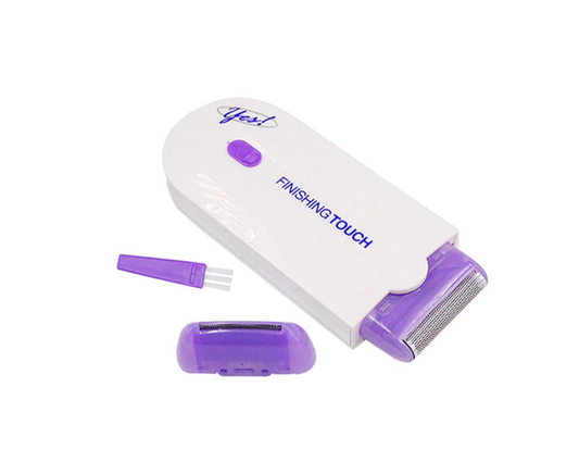 Epilator reincarcabil, pentru ingrijire corporala, Finishing Touch Yes, Sensa-Light, Alb/Mov.